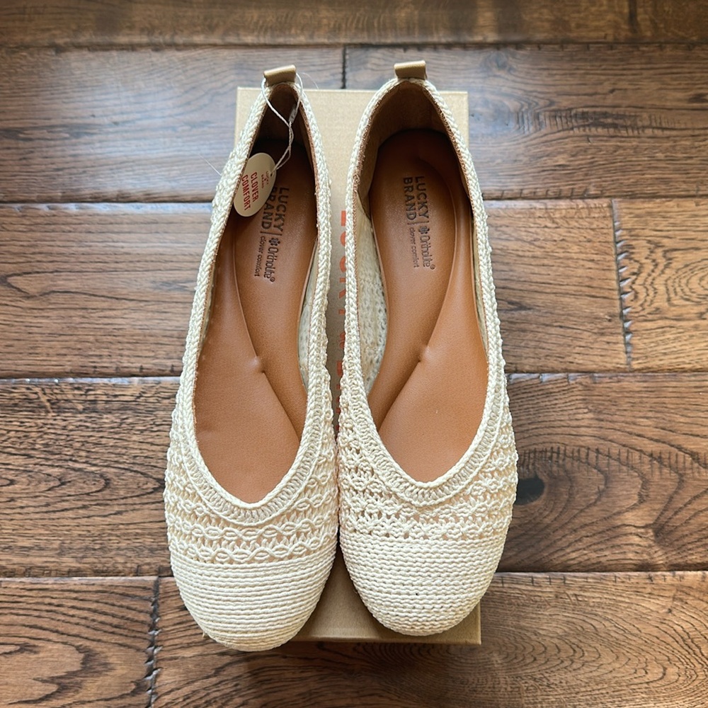 Lucky Brand Women's Emmielu Woven Ballet Flats Size 9.5 New In Box